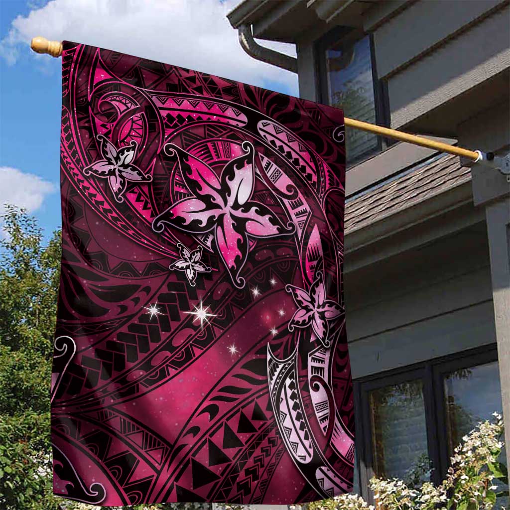 Hawaii Makahiki Season Garden Flag Floral Tribal Tattoo Pink Galaxy LT05 - Polynesian Pride