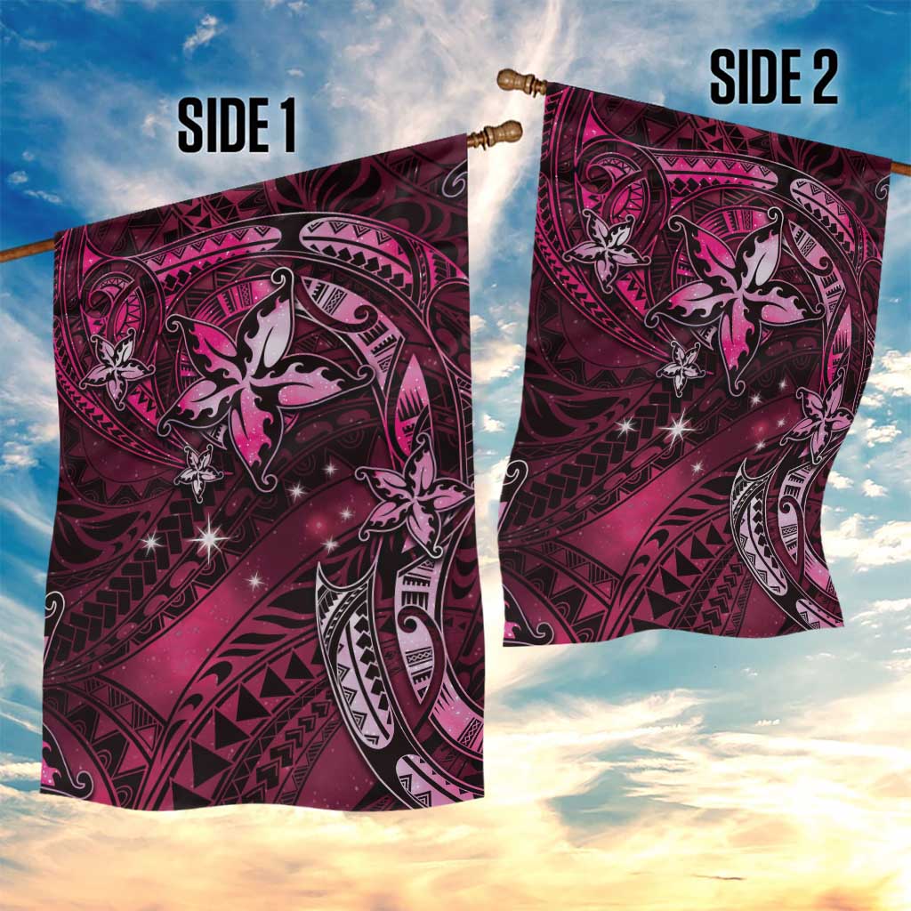 Hawaii Makahiki Season Garden Flag Floral Tribal Tattoo Pink Galaxy LT05 - Polynesian Pride