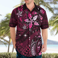 Hawaii Makahiki Season Hawaiian Shirt Floral Tribal Tattoo Pink Galaxy LT05 - Polynesian Pride