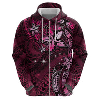 Hawaii Makahiki Season Hoodie Floral Tribal Tattoo Pink Galaxy LT05 - Polynesian Pride