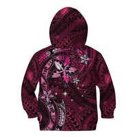 Hawaii Makahiki Season Kid Hoodie Floral Tribal Tattoo Pink Galaxy LT05 - Polynesian Pride