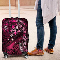 Hawaii Makahiki Season Luggage Cover Floral Tribal Tattoo Pink Galaxy LT05 Pink - Polynesian Pride