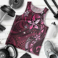 Hawaii Makahiki Season Men Tank Top Floral Tribal Tattoo Pink Galaxy LT05 - Polynesian Pride