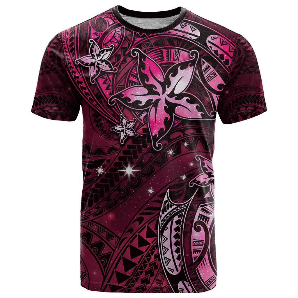 Hawaii Makahiki Season T Shirt Floral Tribal Tattoo Pink Galaxy LT05 Pink - Polynesian Pride
