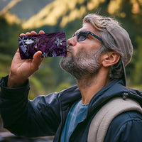 Hawaii Makahiki Season 4 in 1 Can Cooler Tumbler Floral Tribal Tattoo Purple Galaxy LT05 - Polynesian Pride