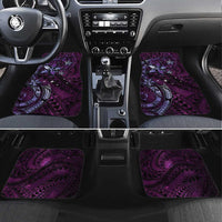 Hawaii Makahiki Season Car Mats Floral Tribal Tattoo Purple Galaxy LT05 Set 4pcs Purple - Polynesian Pride