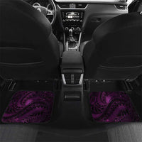 Hawaii Makahiki Season Car Mats Floral Tribal Tattoo Purple Galaxy LT05 Set 2pcs - Back Purple - Polynesian Pride