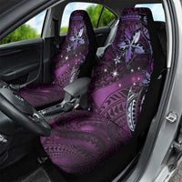 Hawaii Makahiki Season Car Seat Cover Floral Tribal Tattoo Purple Galaxy LT05 - Polynesian Pride