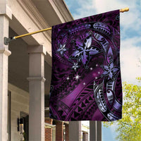 Hawaii Makahiki Season Garden Flag Floral Tribal Tattoo Purple Galaxy LT05 House Flag Purple - Polynesian Pride