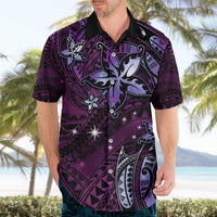 Hawaii Makahiki Season Hawaiian Shirt Floral Tribal Tattoo Purple Galaxy LT05 - Polynesian Pride