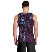 Hawaii Makahiki Season Men Tank Top Floral Tribal Tattoo Purple Galaxy LT05 - Polynesian Pride