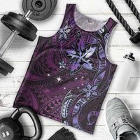 Hawaii Makahiki Season Men Tank Top Floral Tribal Tattoo Purple Galaxy LT05 - Polynesian Pride
