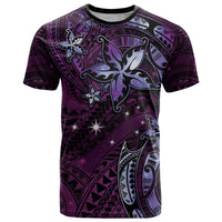 Hawaii Makahiki Season T Shirt Floral Tribal Tattoo Purple Galaxy LT05 Purple - Polynesian Pride