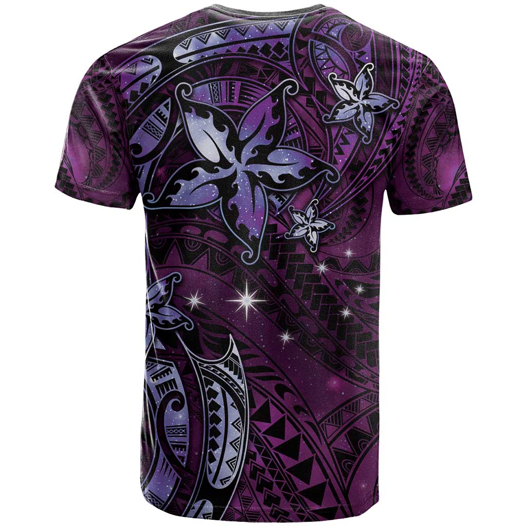 Hawaii Makahiki Season T Shirt Floral Tribal Tattoo Purple Galaxy LT05 - Polynesian Pride