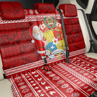 Tonga Christmas Back Car Seat Cover Kilisimasi Fiefia Santas Coat Of Arms LT05 - Polynesian Pride