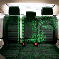 Hawaii Hauoli Makahiki Hou Back Car Seat Cover Lono Hawaiian God Kakau Polynesian Tribal Green LT05 - Polynesian Pride
