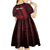 Personalized Hawaii Hauoli Makahiki Hou Kid Short Sleeve Dress Lono Hawaiian God Kakau Polynesian Tribal Red LT05 - Polynesian Pride