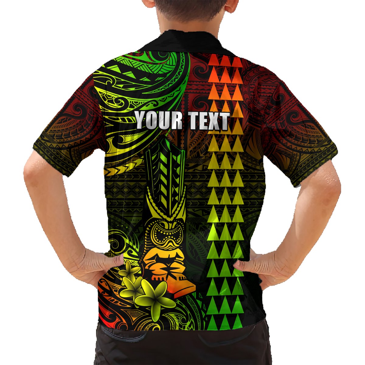 Personalized Hawaii Hauoli Makahiki Hou Hawaiian Shirt Lono Hawaiian God Kakau Polynesian Tribal Reggae LT05 - Polynesian Pride