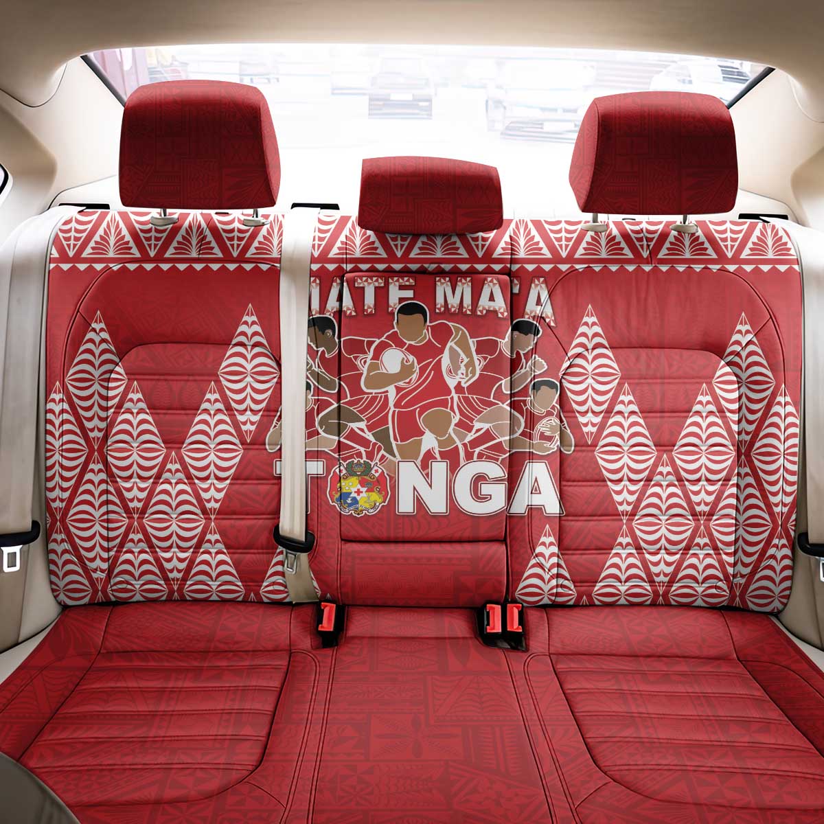 Tonga Rugby Back Car Seat Cover Tonga Mate Ma'a Take The Lead LT05 - Polynesian Pride