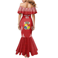 Custom Tonga Rugby Family Matching Mermaid Dress and Hawaiian Shirt Tonga Mate Ma'a Take The Lead LT05 - Polynesian Pride