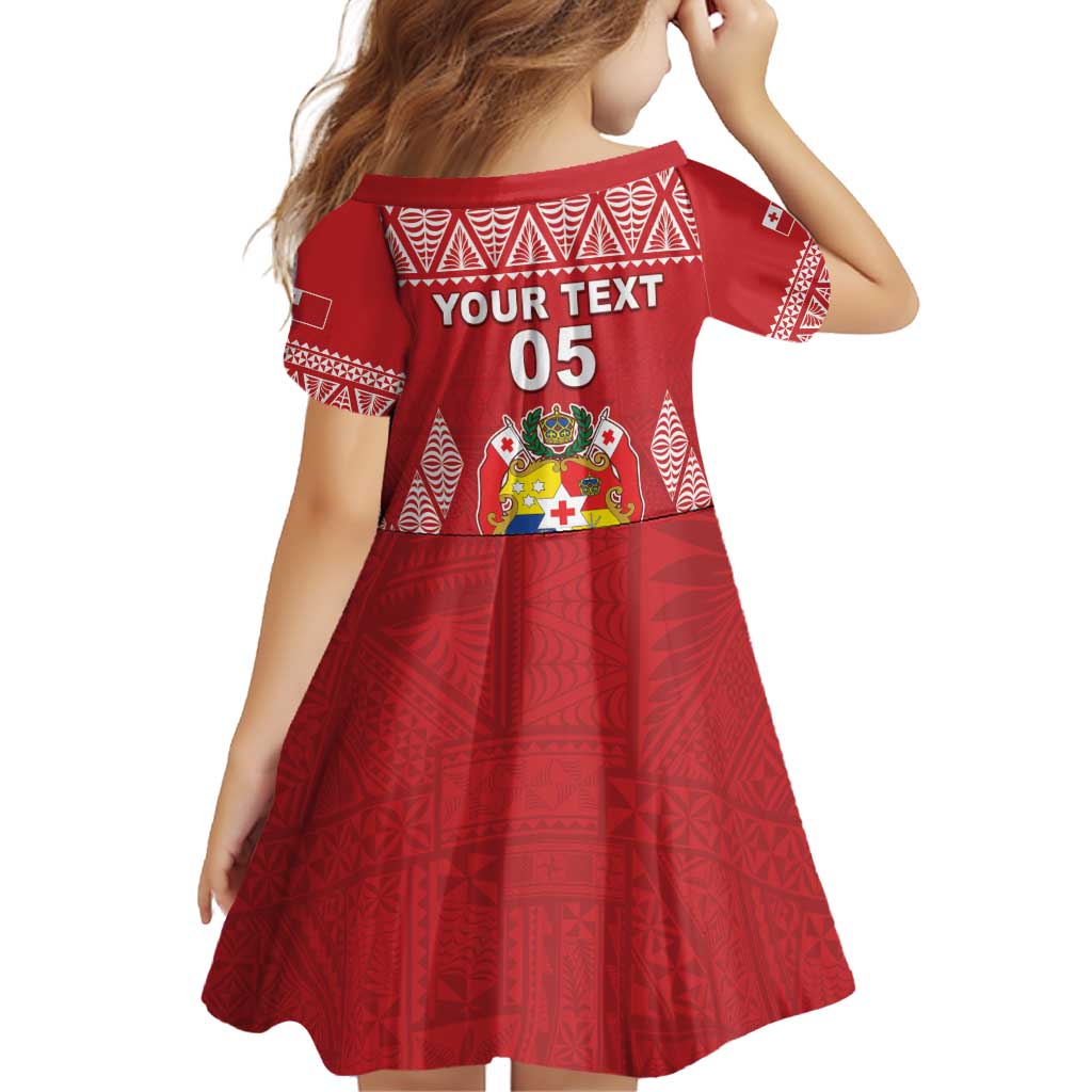 Custom Tonga Rugby Family Matching Off Shoulder Short Dress and Hawaiian Shirt Tonga Mate Ma'a Take The Lead LT05 - Polynesian Pride