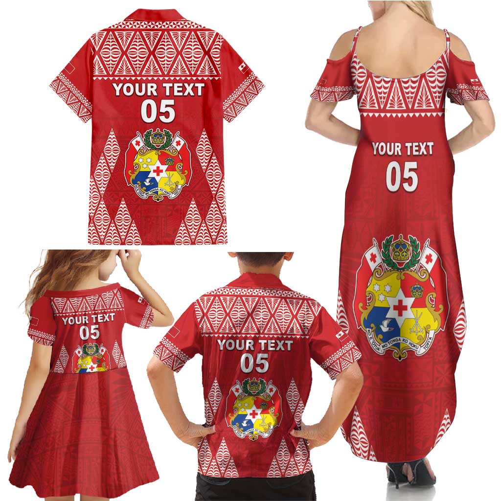Custom Tonga Rugby Family Matching Summer Maxi Dress and Hawaiian Shirt Tonga Mate Ma'a Take The Lead LT05 - Polynesian Pride