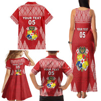 Custom Tonga Rugby Family Matching Tank Maxi Dress and Hawaiian Shirt Tonga Mate Ma'a Take The Lead LT05 - Polynesian Pride