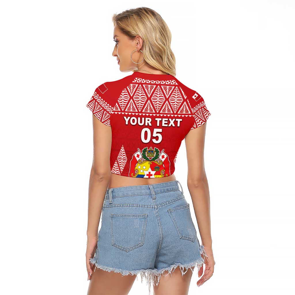 Custom Tonga Rugby Raglan Cropped T Shirt Tonga Mate Ma'a Take The Lead