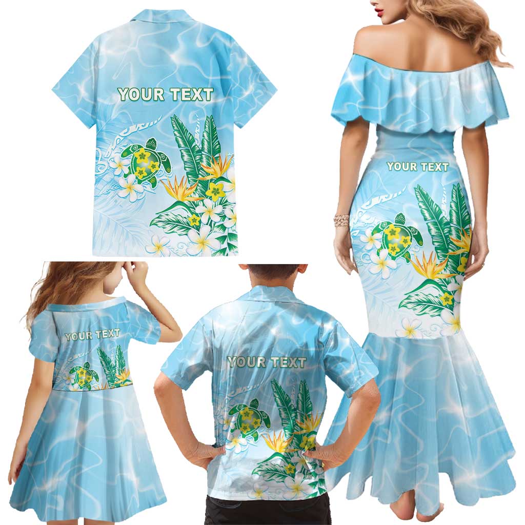Personalised 2025 Aloha Hawaii Family Matching Mermaid Dress and Hawaiian Shirt Tropical Flowers And Honu LT05 - Polynesian Pride