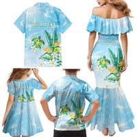 Personalised 2025 Aloha Hawaii Family Matching Mermaid Dress and Hawaiian Shirt Tropical Flowers And Honu LT05 - Polynesian Pride