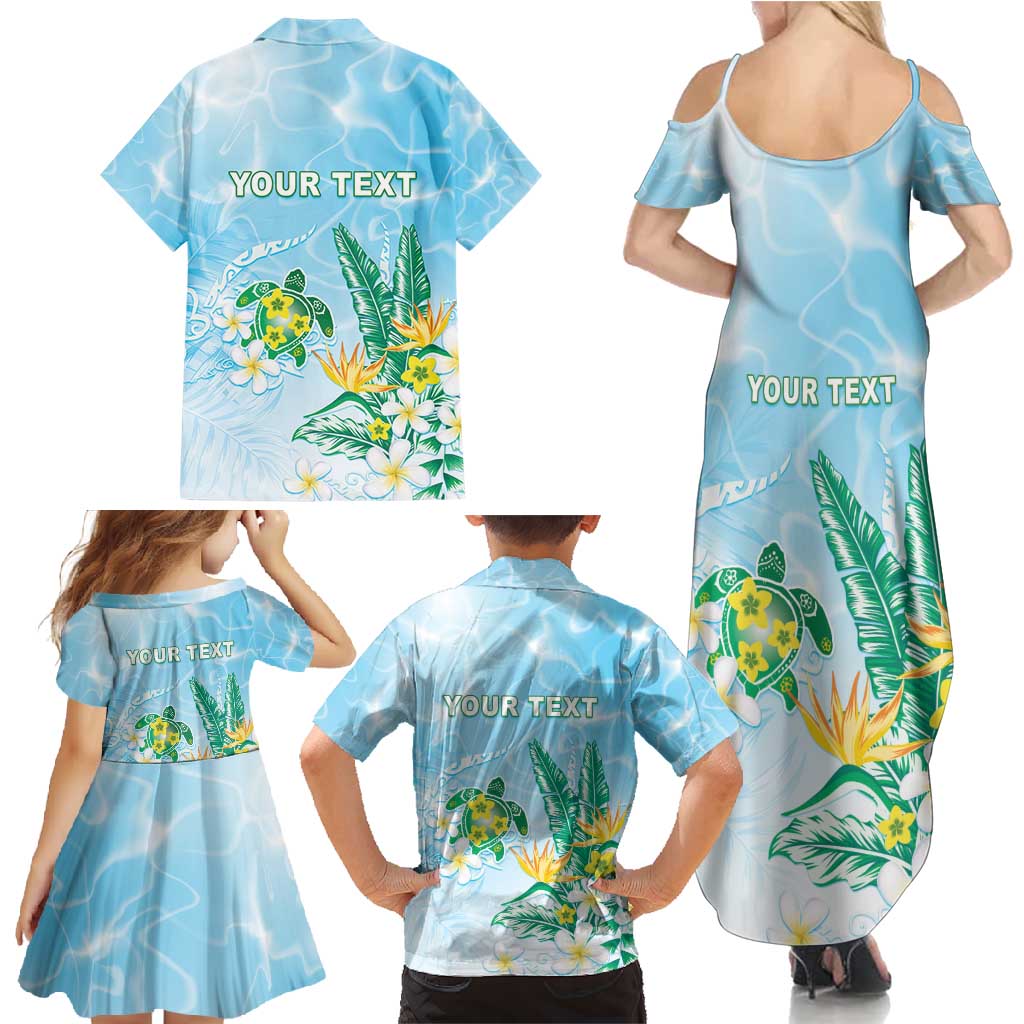 Personalised 2025 Aloha Hawaii Family Matching Summer Maxi Dress and Hawaiian Shirt Tropical Flowers And Honu LT05 - Polynesian Pride
