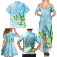 Personalised 2025 Aloha Hawaii Family Matching Summer Maxi Dress and Hawaiian Shirt Tropical Flowers And Honu LT05 - Polynesian Pride