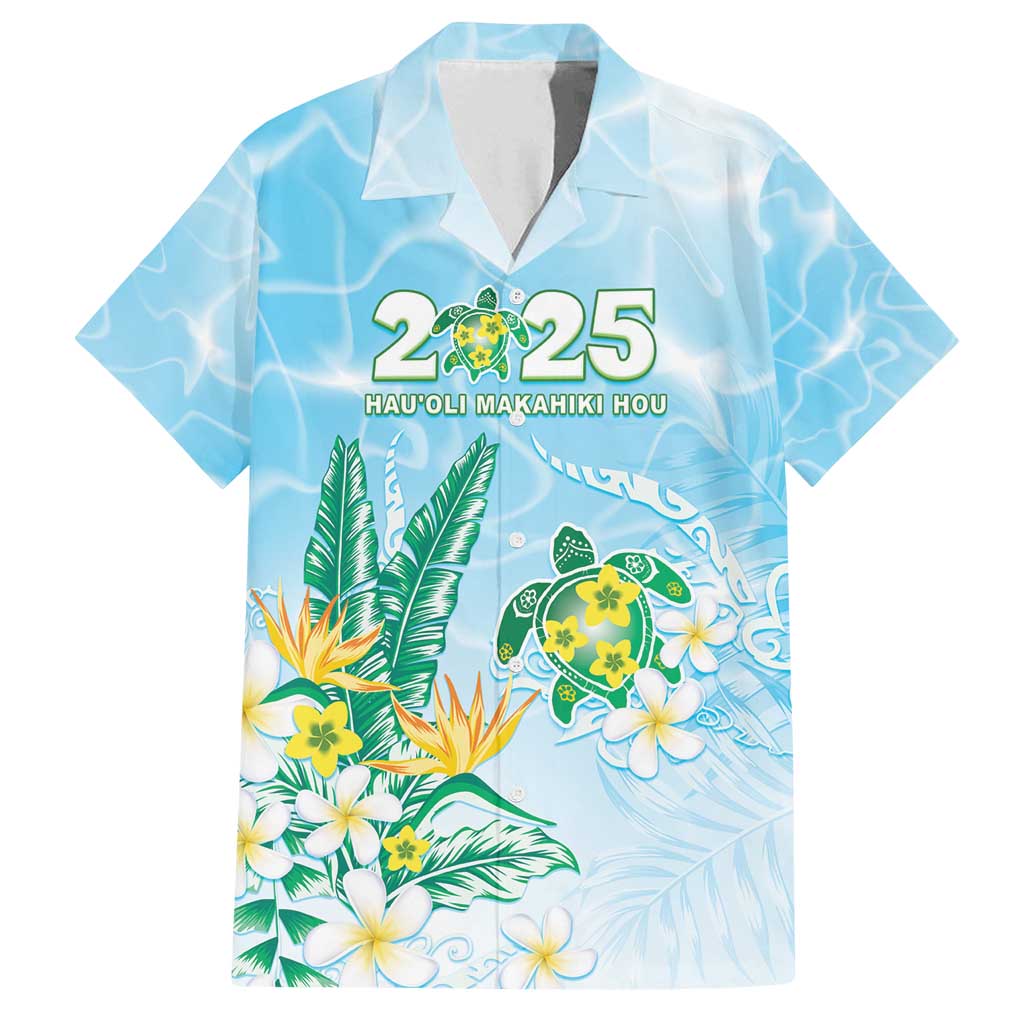 Personalised 2025 Aloha Hawaii Family Matching Summer Maxi Dress and Hawaiian Shirt Tropical Flowers And Honu LT05 Dad's Shirt - Short Sleeve Blue - Polynesian Pride