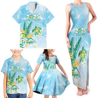 Personalised 2025 Aloha Hawaii Family Matching Tank Maxi Dress and Hawaiian Shirt Tropical Flowers And Honu LT05 - Polynesian Pride
