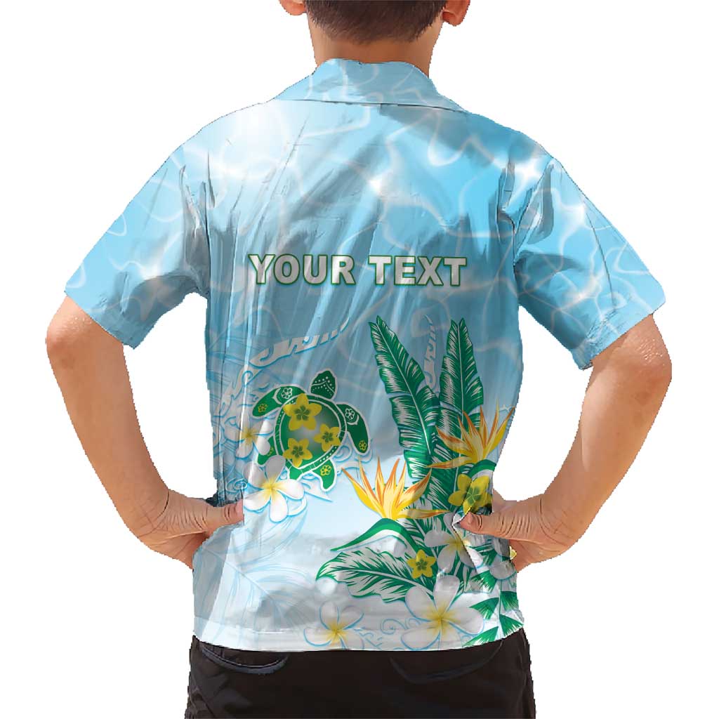 Personalised 2025 Aloha Hawaii Kid Hawaiian Shirt Tropical Flowers And Honu LT05 - Polynesian Pride