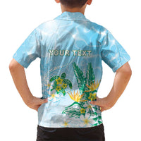 Personalised 2025 Aloha Hawaii Kid Hawaiian Shirt Tropical Flowers And Honu LT05 - Polynesian Pride