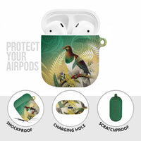 New Zealand Pigeon Kereru AirPods Case Maori Fern Art Green Gradient LT05 - Polynesian Pride