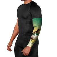 New Zealand Pigeon Kereru Arm Sleeves Maori Fern Art Green Gradient LT05 - Polynesian Pride