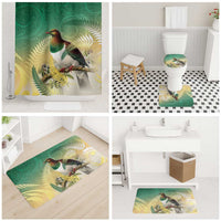 New Zealand Pigeon Kereru Bathroom Set Maori Fern Art Green Gradient LT05 - Polynesian Pride