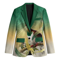 New Zealand Pigeon Kereru Blazer Maori Fern Art Green Gradient LT05 Unisex Green - Polynesian Pride