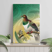New Zealand Pigeon Kereru Canvas Wall Art Maori Fern Art Green Gradient LT05 - Polynesian Pride
