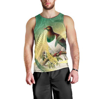 New Zealand Pigeon Kereru Men Tank Top Maori Fern Art Green Gradient LT05 - Polynesian Pride