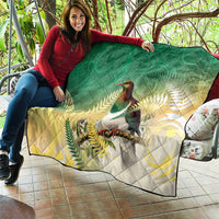 New Zealand Pigeon Kereru Quilt Maori Fern Art Green Gradient LT05 - Polynesian Pride