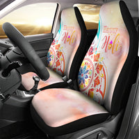 Happy Holi Festival Car Seat Cover Rangoli With Polynesian Pattern LT05 - Polynesian Pride
