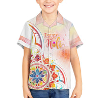 Happy Holi Festival Hawaiian Shirt Rangoli With Polynesian Pattern LT05 - Polynesian Pride