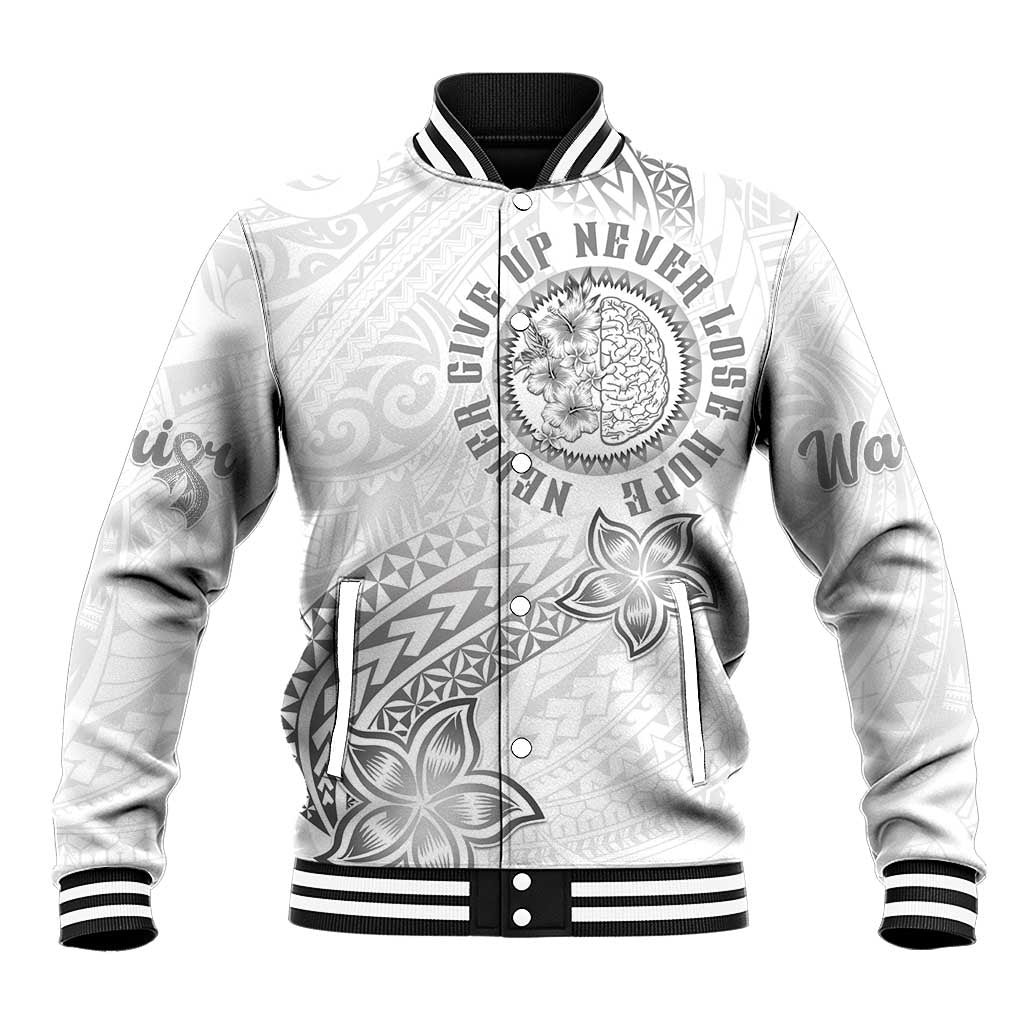 Brain Cancer Warrior Baseball Jacket Never Give Up