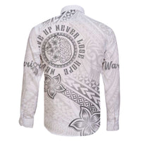 Brain Cancer Warrior Family Matching Off The Shoulder Long Sleeve Dress and Hawaiian Shirt Never Give Up LT05 - Polynesian Pride