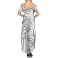 Brain Cancer Warrior Family Matching Summer Maxi Dress and Hawaiian Shirt Never Give Up LT05 - Polynesian Pride