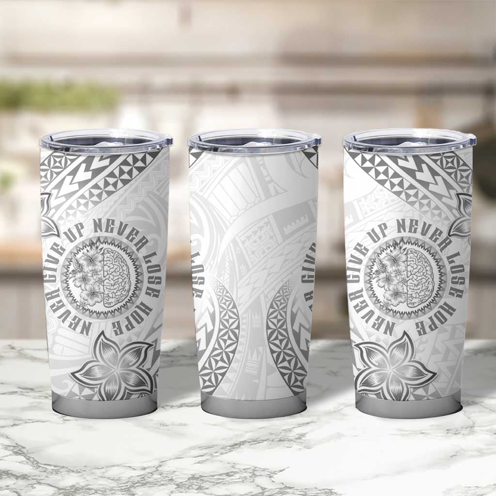 Brain Cancer Warrior Tumbler Cup Never Give Up