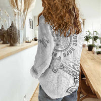 Brain Cancer Warrior Women Casual Shirt Never Give Up LT05 - Polynesian Pride